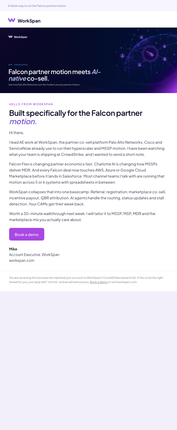 Nurture email 1