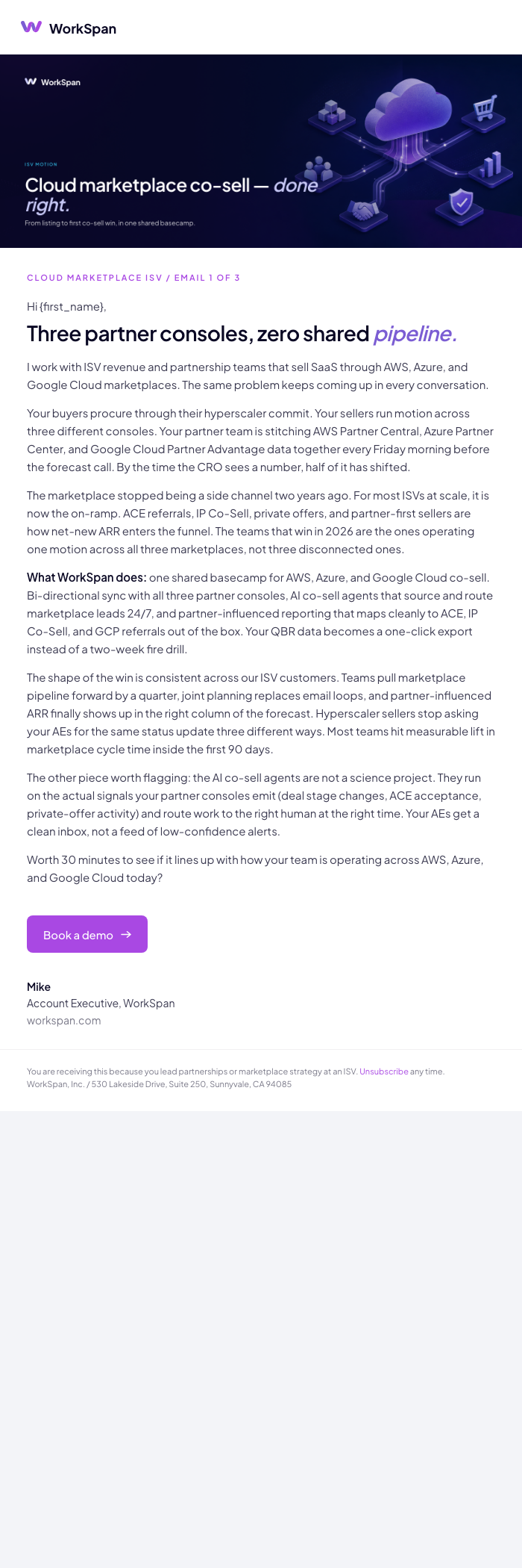 Nurture email 1
